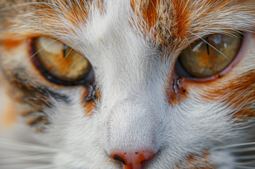 yeux chats irrités