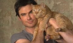 People : Ian Somerhalder et son inséparable chat Moke