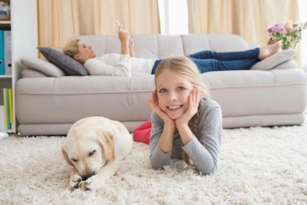 chiot et enfant