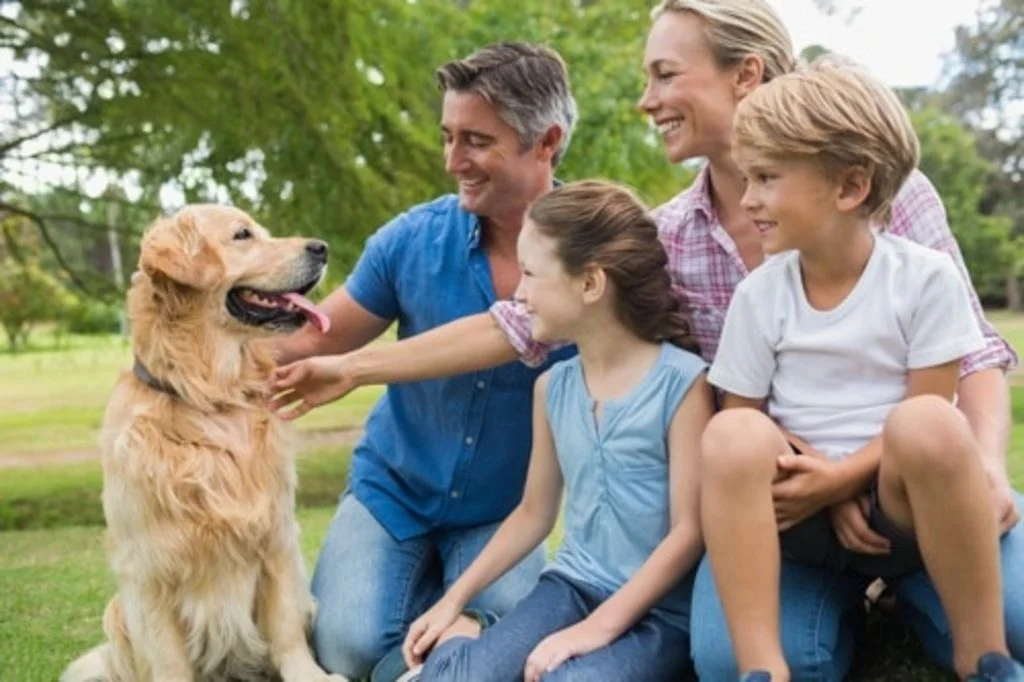 famille et chien