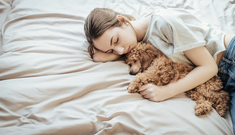 Les femmes dorment mieux avec leur chien !