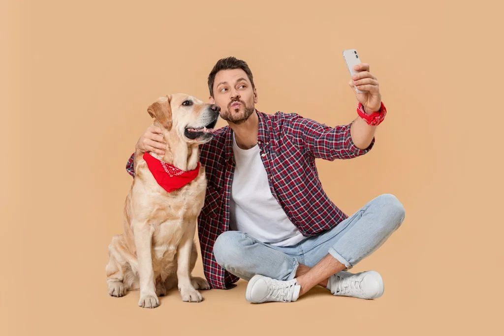 homme et son chien