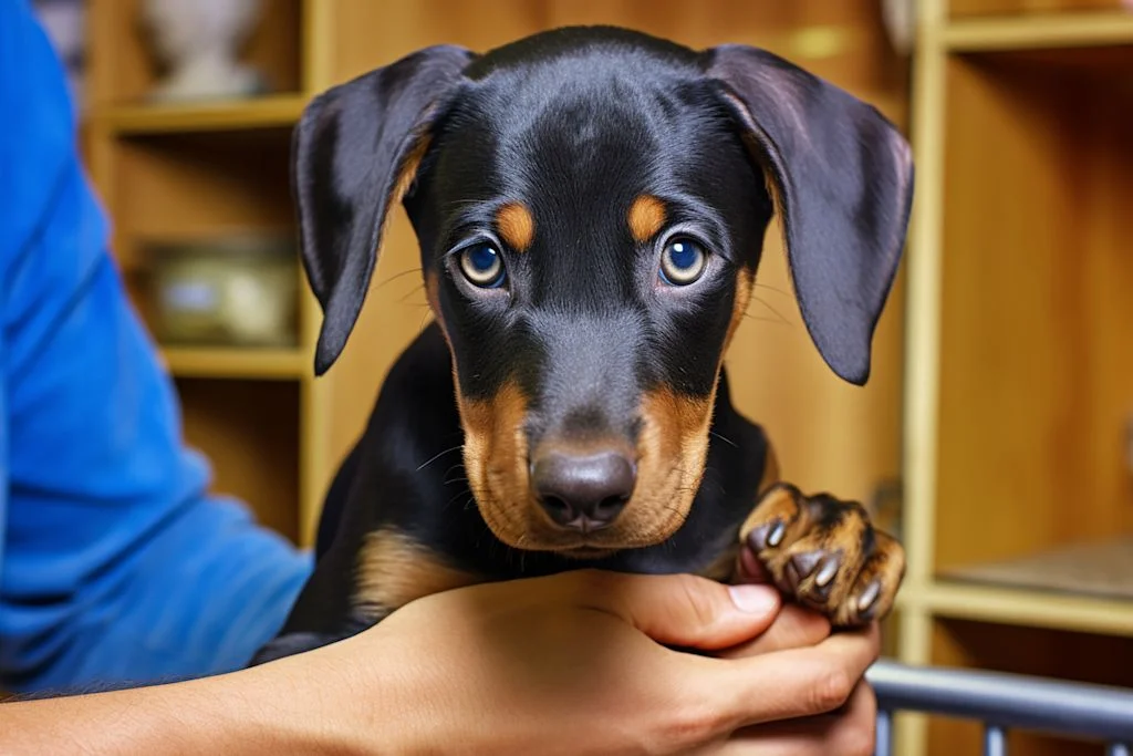 chiot dobermann elegant