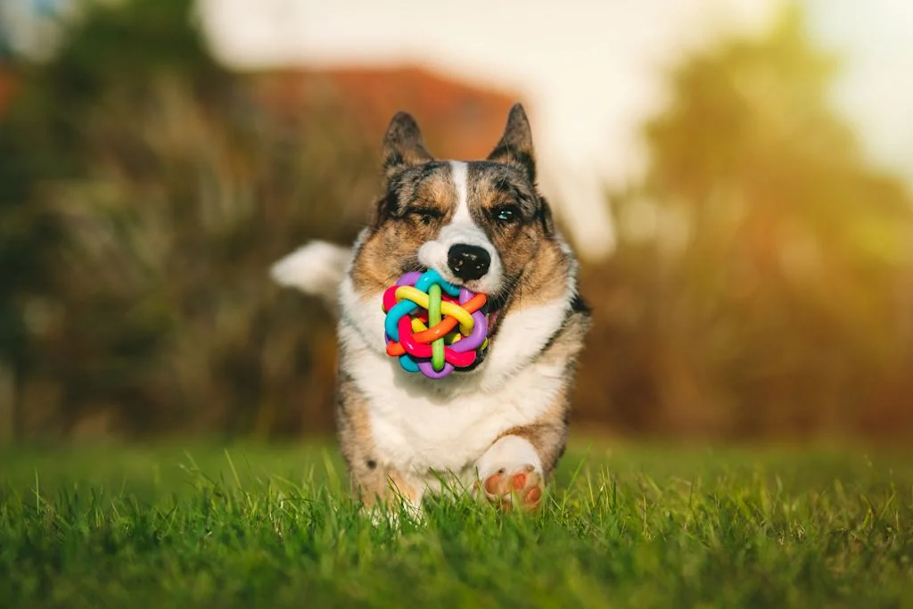 Chien qui joue