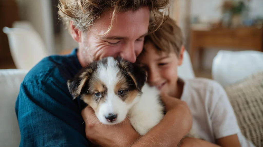 chien en famille