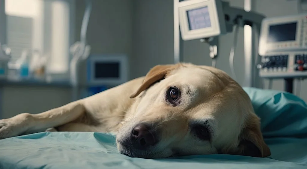 labrador hospitalise veterinaire