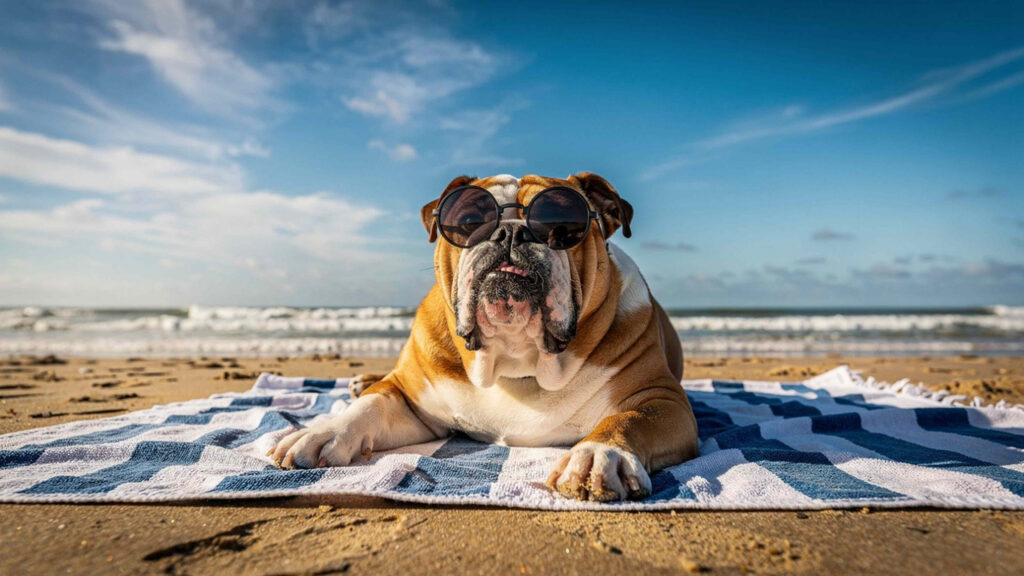 Chien au soleil